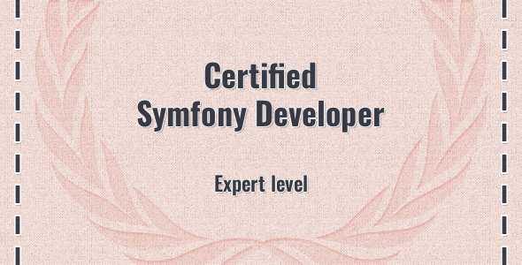 Certified Symfony Developer